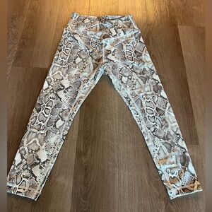 Victoria's Secret Snake Print Leggings - Brown and Cream